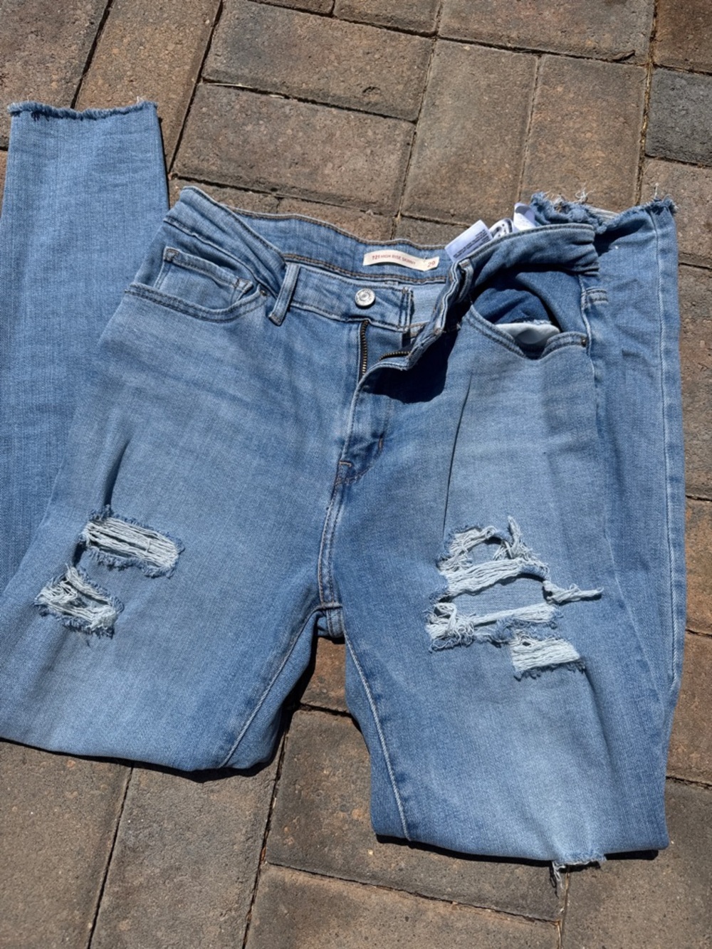 Signature by Levi Strauss Light Blue Distressed Skinny Jeans